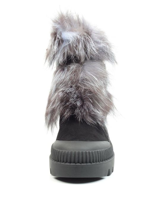 04-M20-5046 Ботинки зимние женские (натуральная замша, натуральный мех) - Фабричный китай фото 10