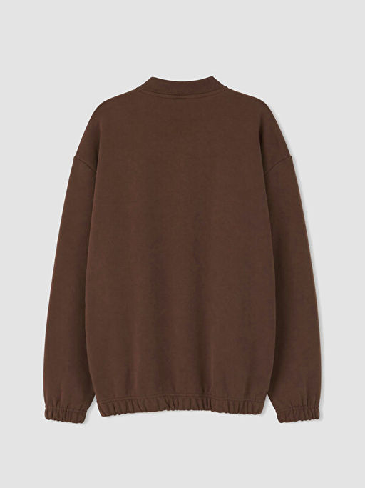 Kolej Yaka Erkek ?ocuk Fermuarl? Sweatshirt