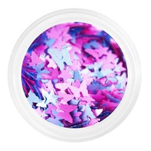 Камифубуки К113 "Бабочки и звездочки" розовый и голубой матовый