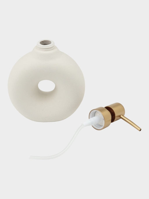 Дозатор для жидкого мыла "Modern Gold", цвет белый