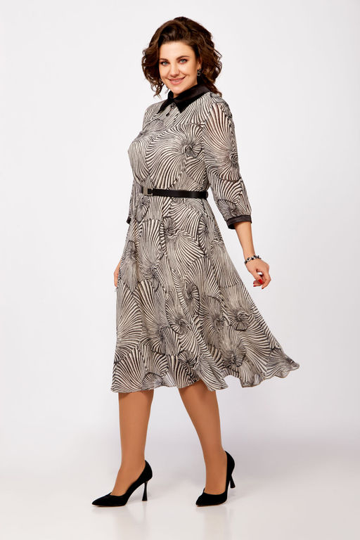 Платье Swallow 804 слоновая кость/принт ракушки - Romanovich style фото 8