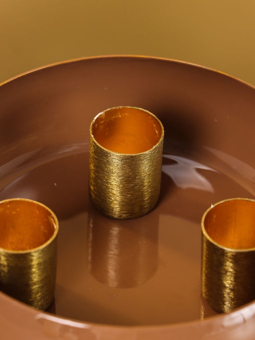 Подсвечник на 3 свечи на магнитах «Бисквит», 13×13×4 см