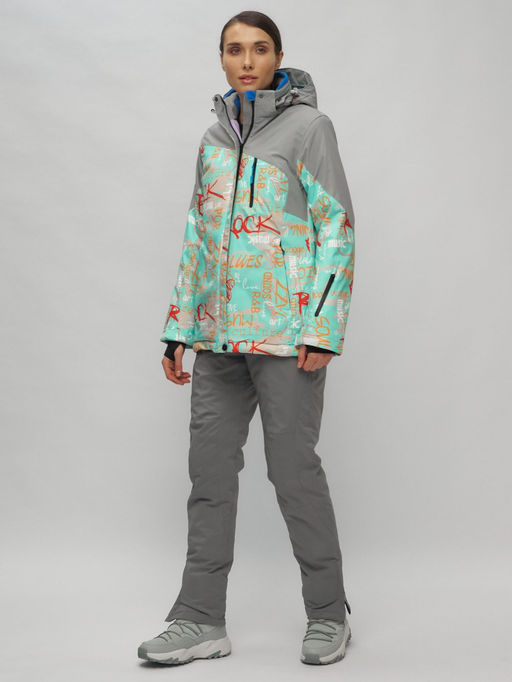 Горнолыжный костюм женский бирюзового цвета 02252Br - Chunmai фото 34