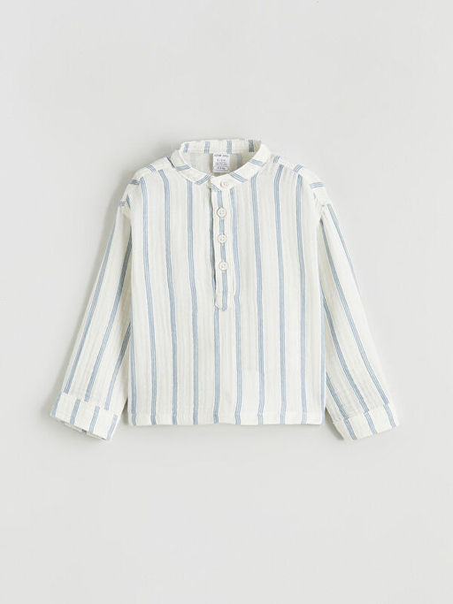 Hakim Yaka ?izgili Erkek Bebek G?mlek