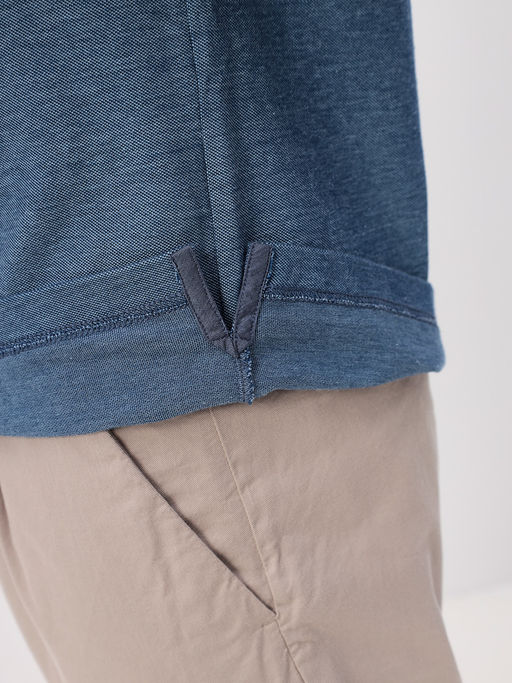 Джемпер мужской с воротником поло короткий рукав GREG G144V-PH4-OZ2 (голубой)  фото 7