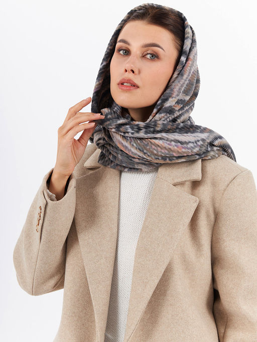 Большой, мягкий, тонкий и очень нежный двусторонний палантин с рисунком - Tantino фото 6