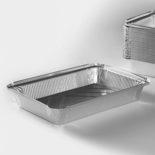 Цена за 100 шт. Форма для выпечки и запекания Доляна, 2.1 л, 31.521.56 см, фольга, серебристая  фото 3