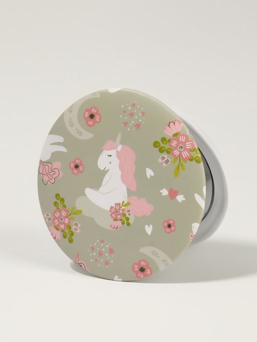 Зеркало складное «Спокойствие», d=7.3 см, с увеличением, оливковое