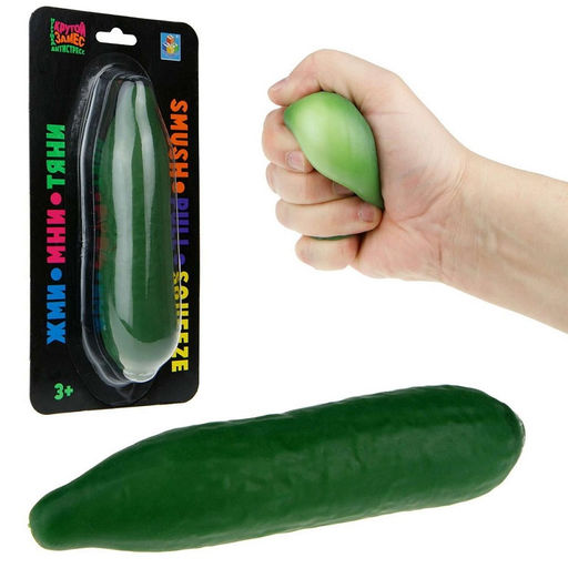 Крутой замес. Игрушка антистресс "Огурец" 13*3,5см, блистер арт.Т23235