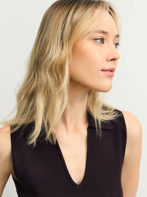 Вязаный топ из вискозы без рукавов ZR2604013301-27 / Zarina  фото 7