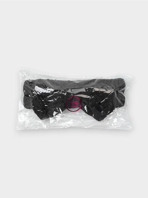 Повязка для умывания Доляна «Бантик», микрофибра, чёрная