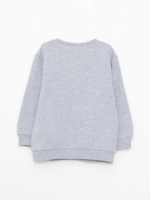 Bisiklet Yaka Uzun Kollu Bask?l? Erkek Bebek Sweatshirt - Waikiki фото 2