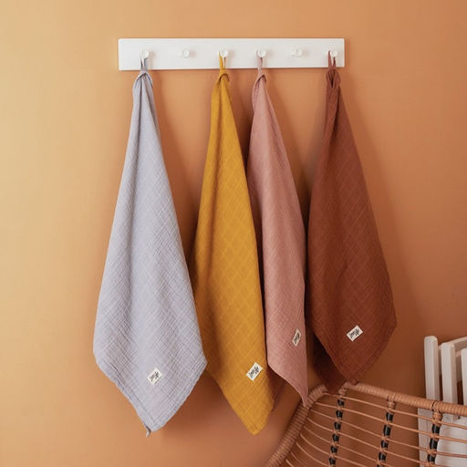 Полотенце муслиновое LoveLife, 50*90 см, горчица, 100% хл, 3-сл, 180 гр/м2  фото 7