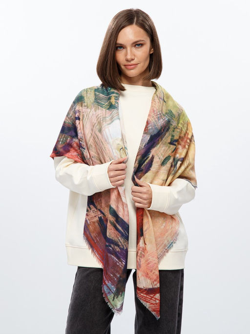 Платок жен. виск+шерсть 130х130 LG33-948-03