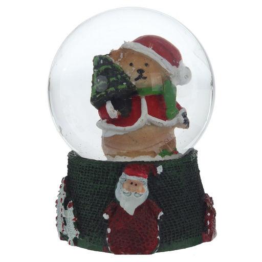 Фигурка декор в стекл шаре "Дед Мороз/Снеговик/Мишка", D 4.5 см, L4,5 W4,5 H6 см, 4в.