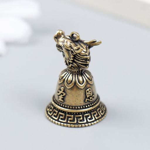 Цена за 2 шт. Колокольчик латунь «Голова дракона», 2.2×2.2×3 см