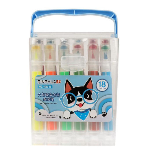 Фломастеры, 18 цветов, толстые, с печатью, вентилируемый колпачок, МИКС - Simaland фото 7