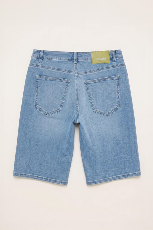 Regular Fit Pamuklu Jean Bermuda _ort - Defacto фото 7