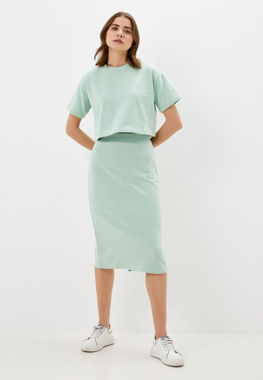 Светло-зеленая юбка-миди - Incity фото 4