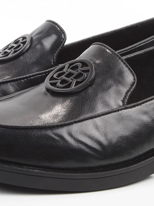 03-DLG13-2 BLACK Лоферы женские (натуральная кожа)