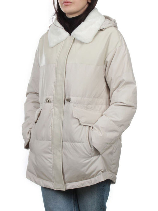 M24-212 LT. BEIGE Куртка демисезонная женская (100 гр. холлофайбер) - Fashion фото 5