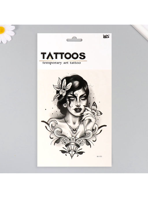 Цена за 2 шт. Переводная тату на тело цветная Пустая душа, 26.1?14.6 см