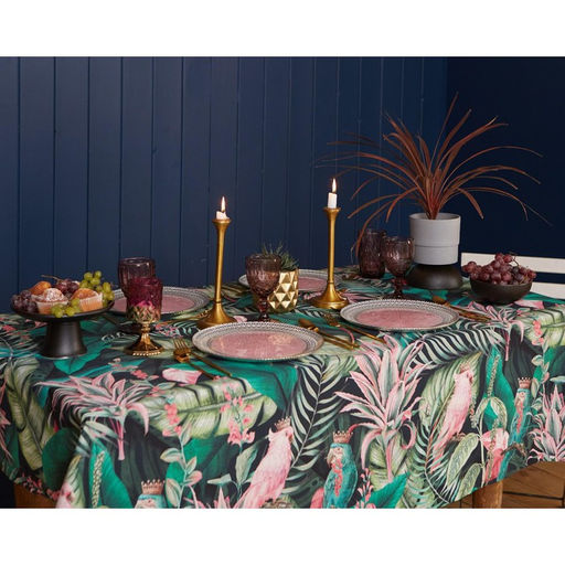 Скатерть «Этель» Tropical parrots 149×180 см, 100% хлопок, саржа 190 г/м²