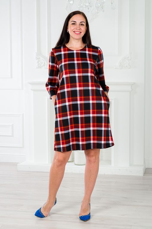 Платье женское из милано Амалия клетка - Амадэль фото 4