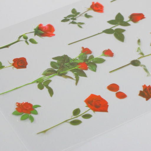 Наклейки пластик Розы набор 6 листов 10х18 см - Simaland фото 4