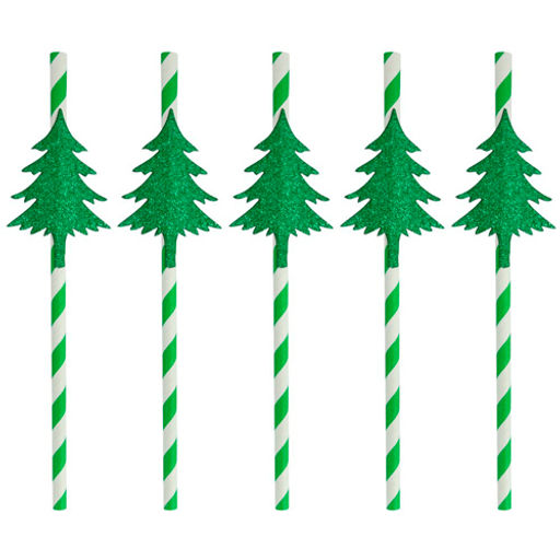 Трубочки для коктейля "Хвойный лес". Набор 5 шт. VL2-390