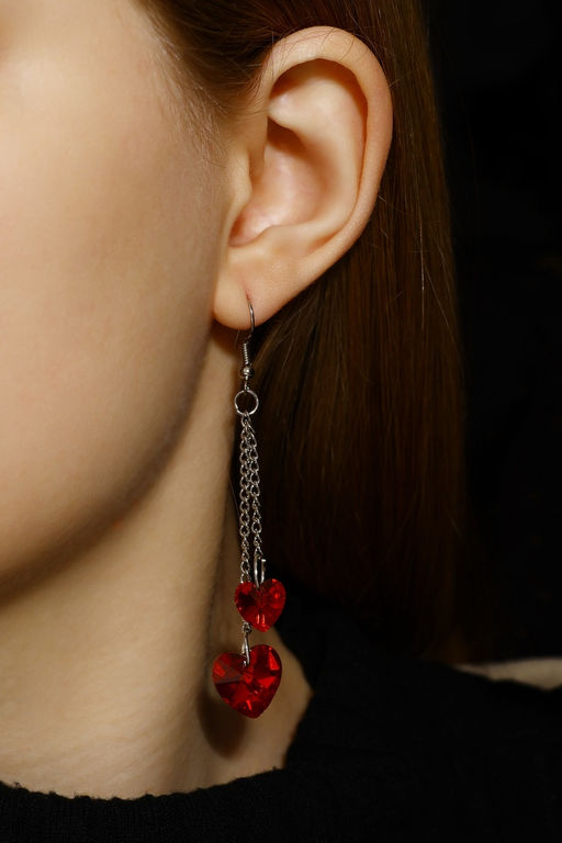 Серьги из стекла Яркий день сердце, цвет МИКС - Queen fair фото 5