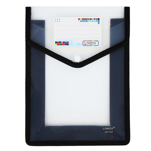 Папка-конверт на кнопке А5, 500 мкр, с расширением, вертикальная, карман для визиток, МИКС - Simaland фото 9