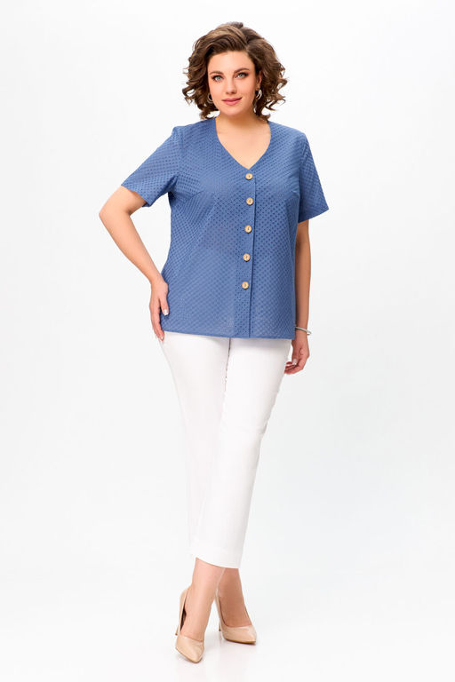 Блуза Swallow 803.2 черный+серебряный узор фото 598