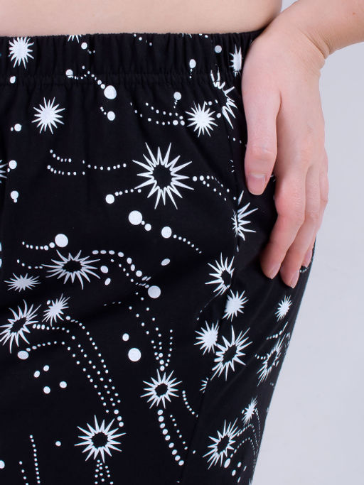 Арт. 9152 Пижама с шортами 52-58 (4 шт) Цвет:верх-черный,белый,низ-черный,белый - Калинка фото 5