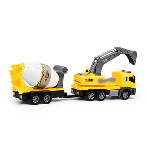 Машина "Экскаватор с бетономешалкой" в коробке
