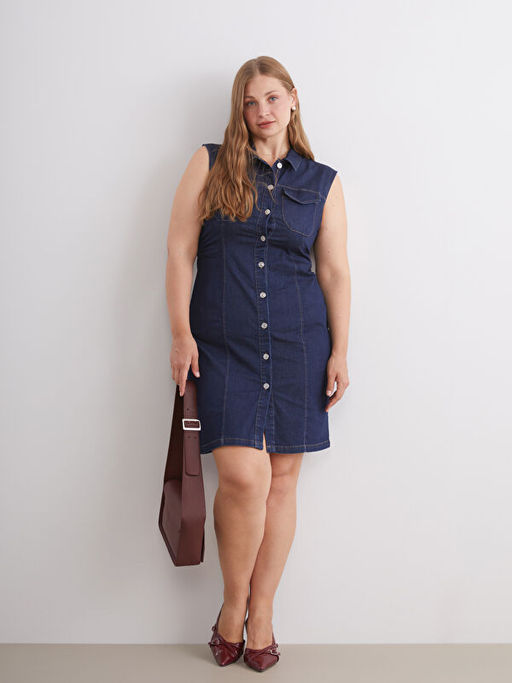 G?mlek Yaka Jean Elbise