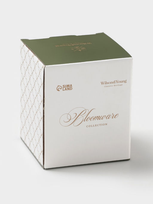 Сахарница WY Bloomware, 300 мл, 12×9 см, фарфор, зелёная, белая