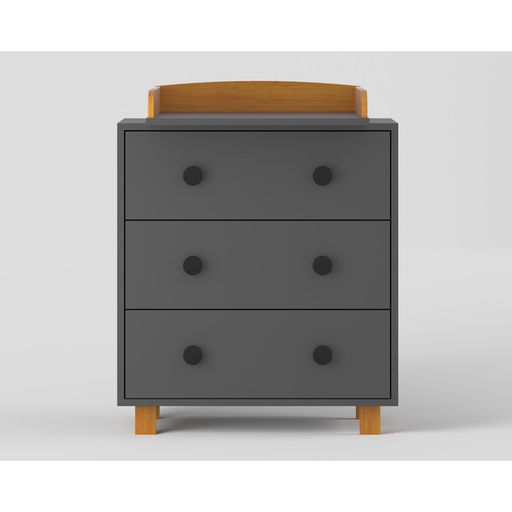 Комод пеленальный ИНКАНТО PAPI Lux 800/3, графит/бук - Simaland фото 4