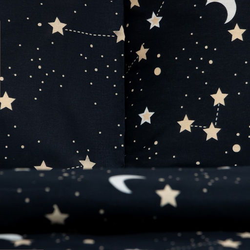 Комплект: пододеяльник и 2 наволочки Звездное небо 200х215 см, 50х70 см - 2 шт, 100% хлопок - Этель фото 3