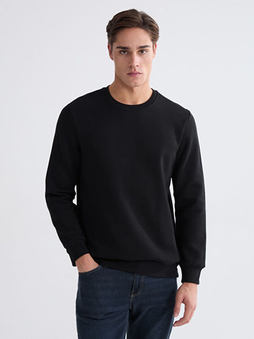 Bisiklet Yaka Erkek Sweatshirt