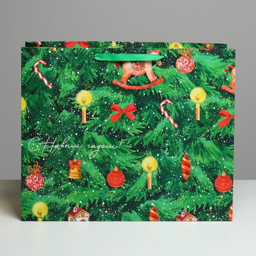 Пакет ламинированный горизонтальный Ёлочка нарядная, XL 49 40 19 см - Дарите счастье фото 10