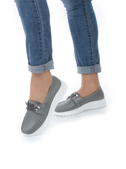 03-ZL-8861 DK. GRAY Полуботинки женские (натуральная кожа) - Фабричный китай фото 2