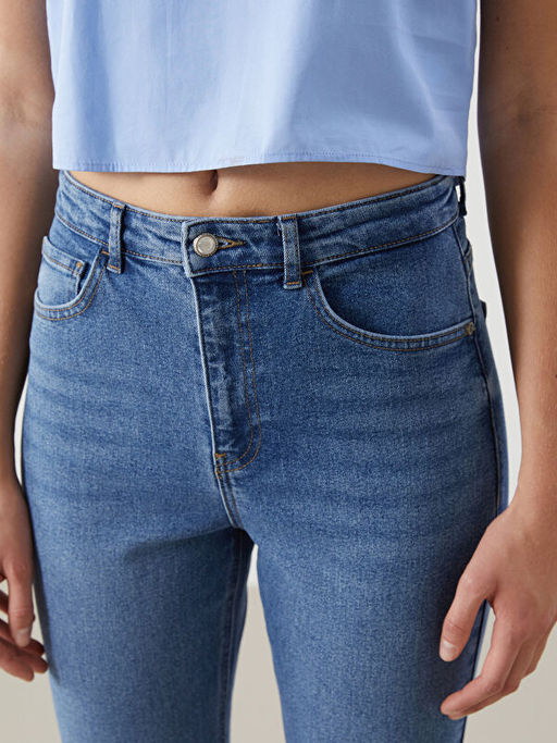 Slim Mom Kad?n Jean Pantolon