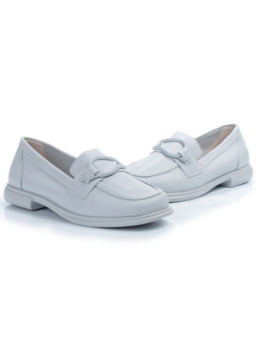 03-PDD196-2 GRAY/BLUE Лоферы женские (натуральная кожа) - Фабричный китай фото 11