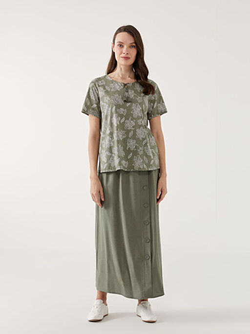 Ba?lamal? Yaka ?i?ekli Bluz