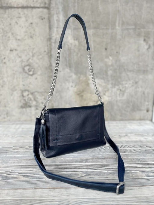 Женская кожаная сумка через плечо 8722-9 Д.Блу