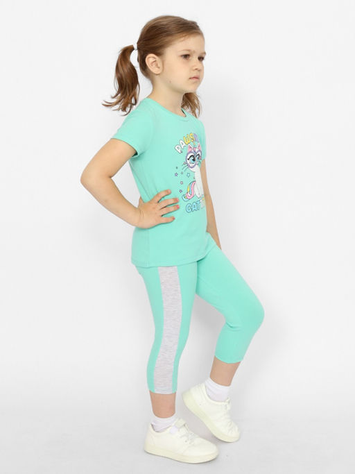 CRB wear/CWKG 70319-38 Бриджи для девочки,ментоловый/Ex.Cherubino  фото 2