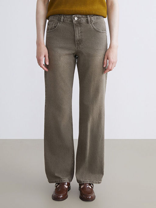 Straight Fit Kad?n Jean Pantolon Pantolon