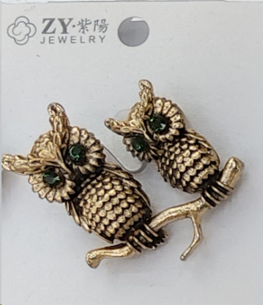 Брошь Совы / 5525 G /уп 12/