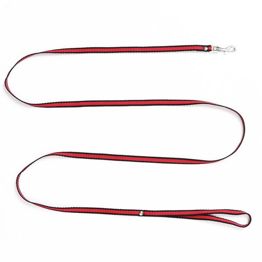 Поводок капроновый, 1,6 м х 1 см, красно-чёрный - Пижон фото 3